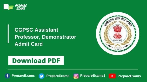 CGPSC-Assistant-Professor-Demonstrator-Admit-Card
