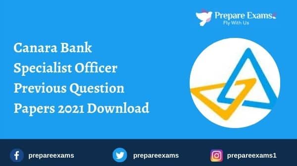 Canara Bank Specialist Officer Previous Question Papers
