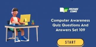 Computer Awareness Quiz Questions And Answers Set 109