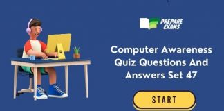 Computer Awareness Quiz Questions And Answers Set 47