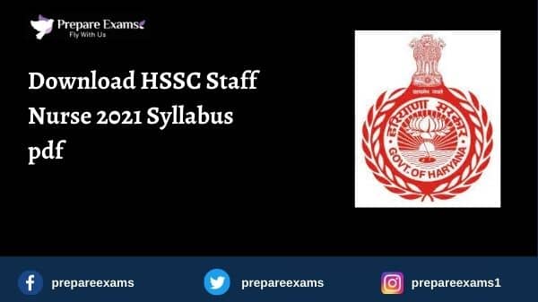 Download HSSC Staff Nurse 2021 Syllabus pdf
