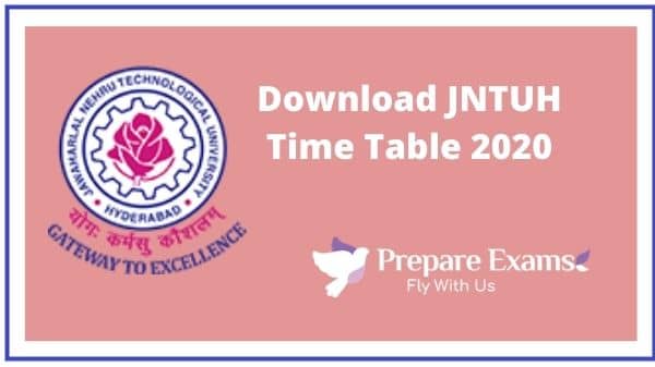 Download JNTUH Time Table 2020