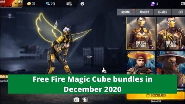 Free Fire Magic Cube bundles in December 2020