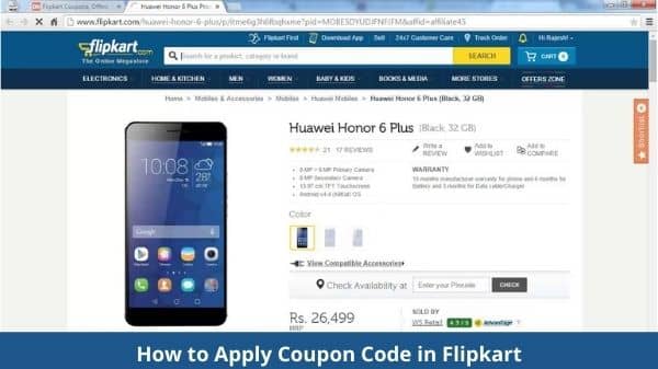 How to Apply Coupon Code in Flipkart