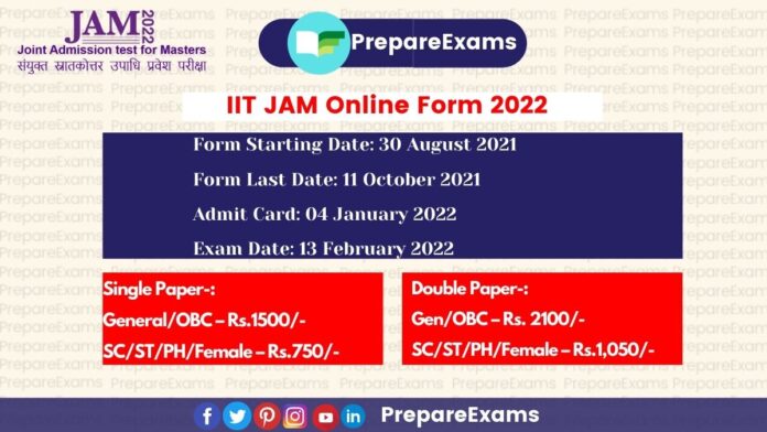 IIT JAM Online Form 2022