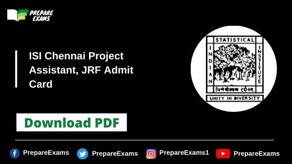 ISI-Chennai-Project-Assistant-JRF-Admit-Card