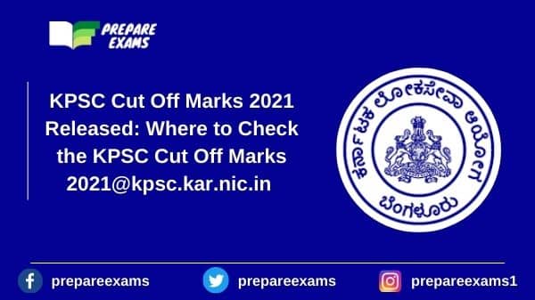 KPSC Cut Off Marks