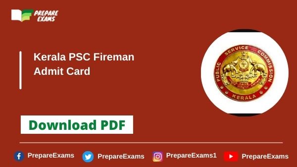 Kerala-PSC-Fireman-Admit-Card