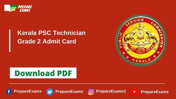 Kerala-PSC-Technician-Grade-2-Admit-Card