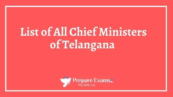 List of All Chief Ministers of Telangana