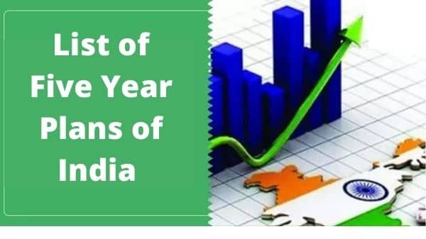 List of Five Year Plans of India