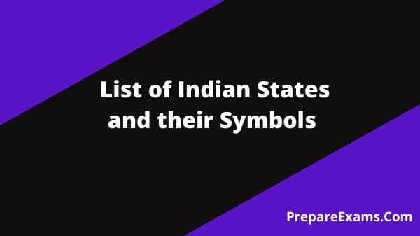 List of Indian States and their Symbols
