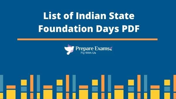 List of Indian state foundation days PDF