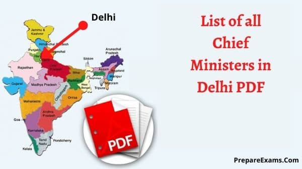 List of all Chief Ministers in Delhi PDF