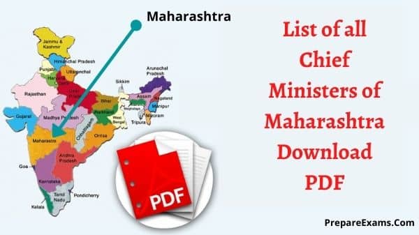 List of all Chief Ministers of Maharashtra Download PDF