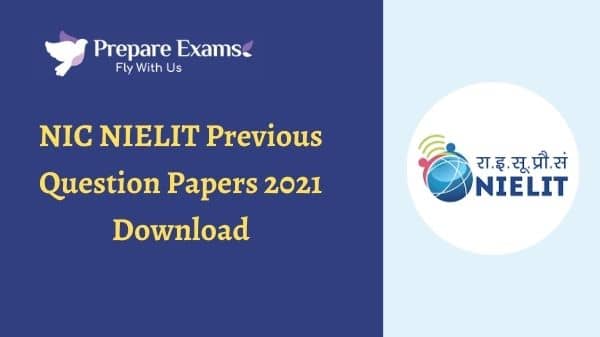 NIC NIELIT Previous Question Papers