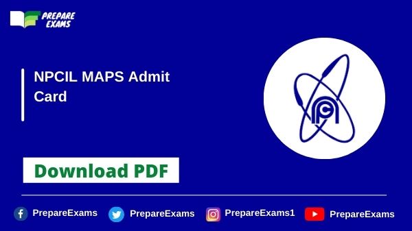 NPCIL-MAPS-Admit-Card
