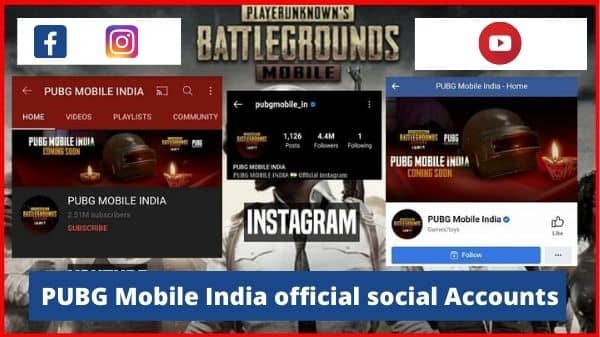 PUBG Mobile India official social Accounts
