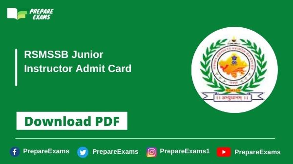 RSMSSB-Junior-Instructor-Admit-Card