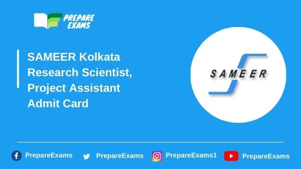 SAMEER-Kolkata-Research-Scientist-Project-Assistant-Admit-Card