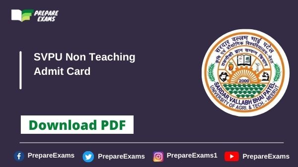SVPU-Non-Teaching-Admit-Card