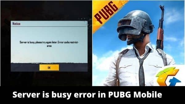 Server is busy error in PUBG Mobile