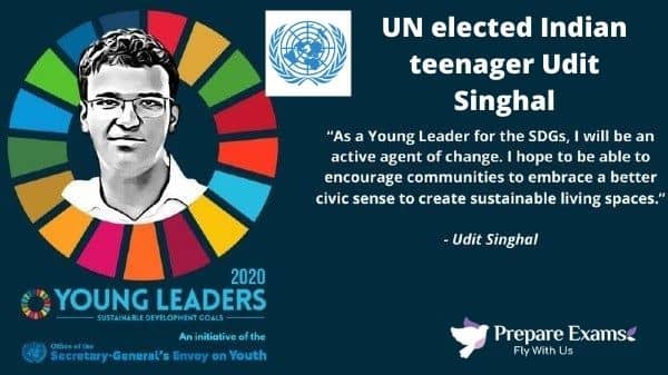 UN elected Indian teenager Udit Singhal