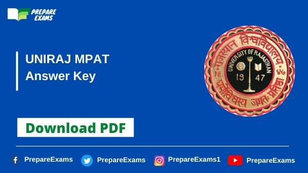 UNIRAJ MPAT Answer Key 2022 PDF (Out): Check Exam Key,