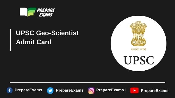 UPSC-Geo-Scientist-Admit-Card
