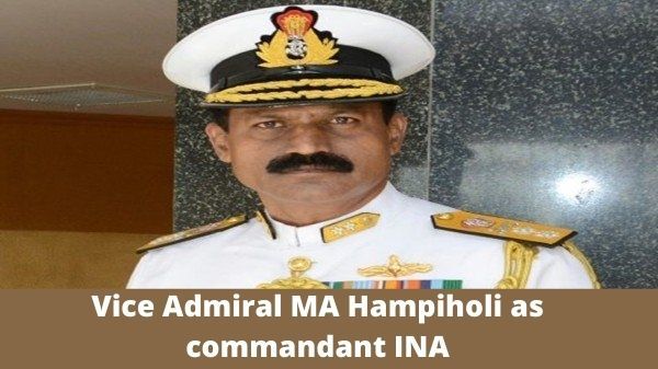 Vice Admiral MA Hampiholi as commandant INA