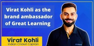 Virat Kohli as brand ambassador of Great Learning