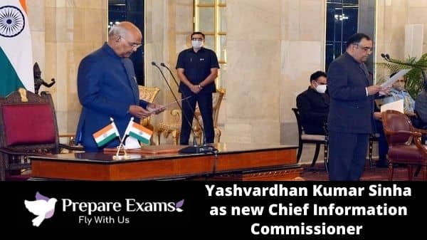Yashvardhan Kumar Sinha as Chief Information Commissioner