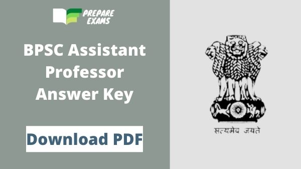 BPSC Assistant Professor Answer Key 2021 PDF