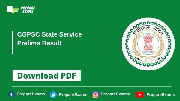 CGPSC State Service Prelims Result