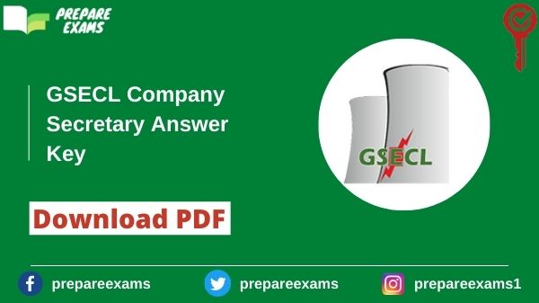 GSECL Company Secretary Answer Key