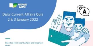 Daily Current Affairs Quiz 2 & 3 January 2022