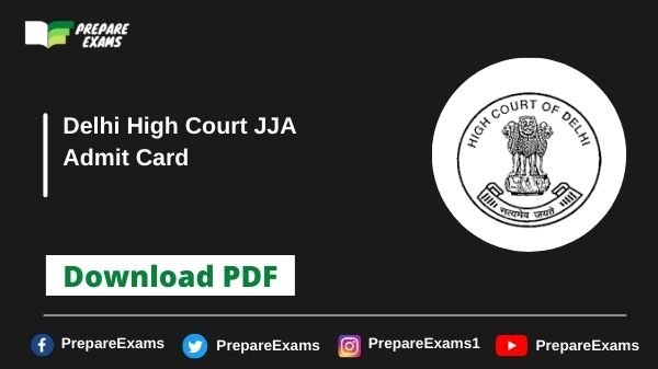 Delhi High Court JJA Admit Card