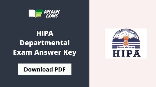 HIPA Departmental Exam Answer Key