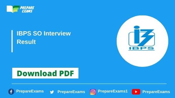 IBPS SO Interview Result