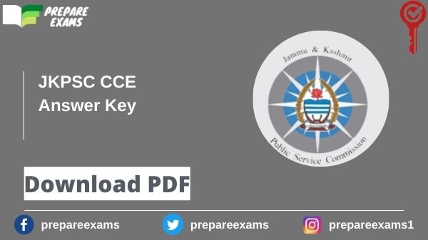 JKPSC CCE Answer Key - PrepareExams