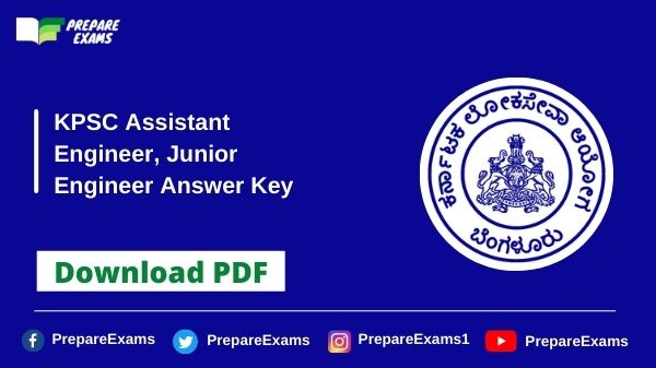 KPSC Assistant Engineer, Junior Engineer Answer Key