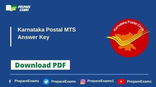 Karnataka Postal MTS Answer Key