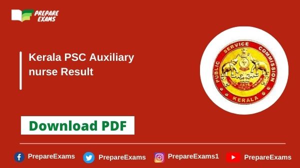 Kerala PSC Auxiliary nurse Result