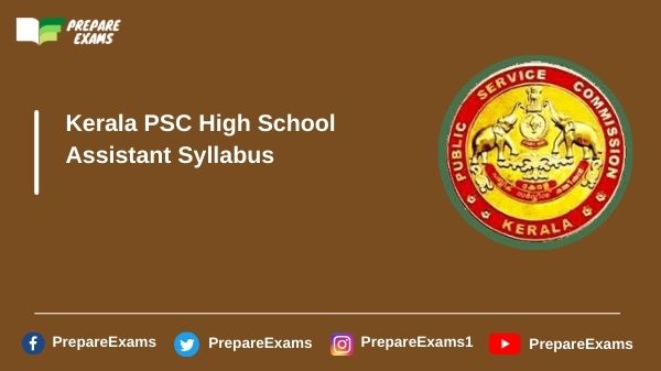Kerala PSC High School Assistant Syllabus