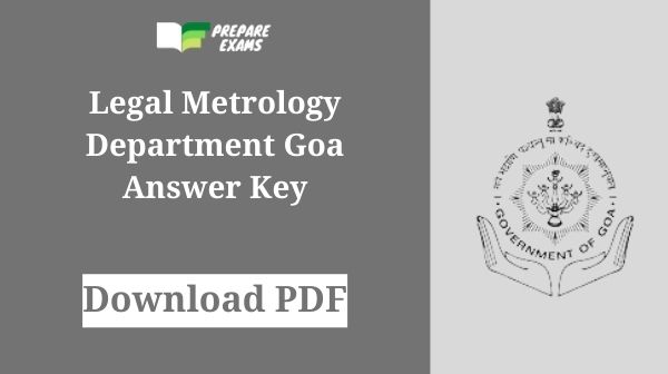 Legal Metrology Department Goa Answer Key