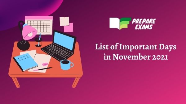 List of Important Days in November 2021
