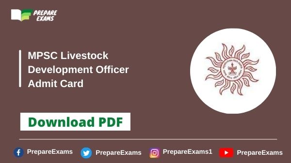 MPSC Livestock Development Officer Admit Card