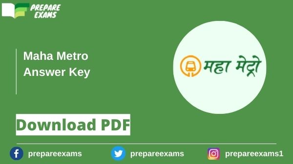 Maha Metro Answer Key