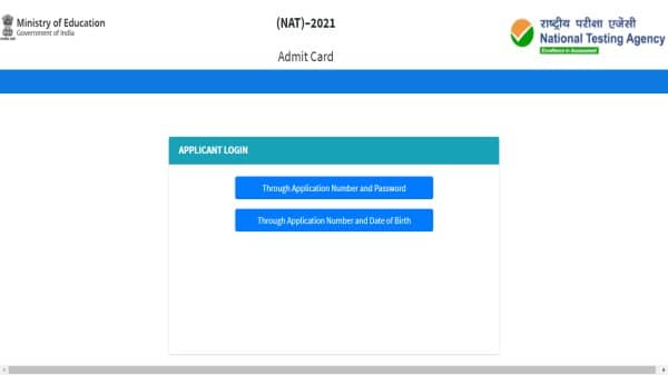 NAT admit card 2021 released download link
