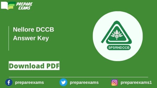 Nellore DCCB Answer Key - PrepareExams